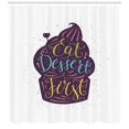 thumbnail image 3 of Ambesonne Saying Shower Curtain, Doodle Cupcake Heart, 69"Wx84"L, Multicolor, 3 of 3