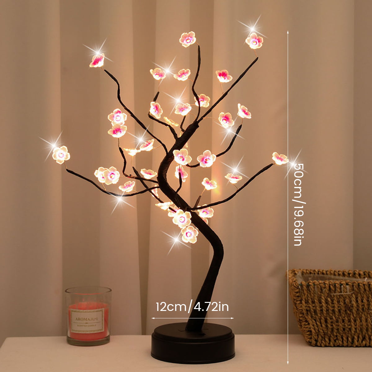 Lostars LED Bonsai Tree Light Tabletop Lighted Tree USB and Battery  Operated Adjustable Branch Light Lamp 6 Hrs Timer Decor for Bedroom Home  Wedding