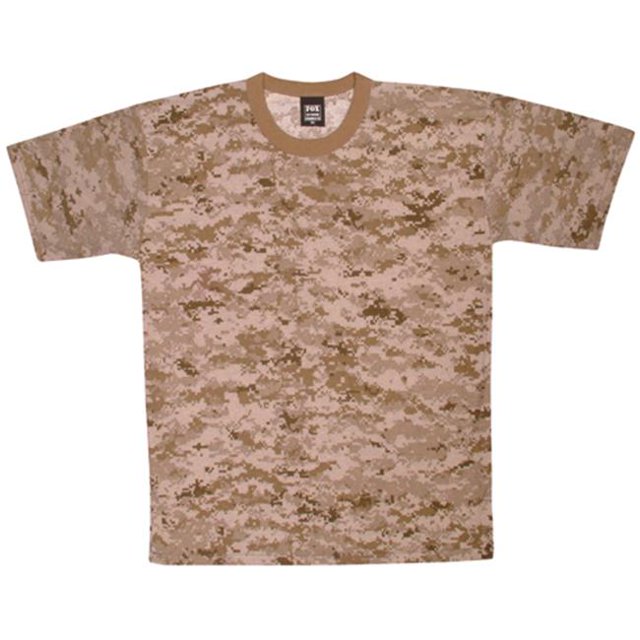 Mens Short Sleeve T-Shirt - Digital Desert Camo, 3 Extra Large