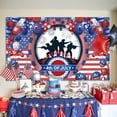 thumbnail image 4 of EUDIDV Patriotic Decor Background Fabric For Independence Day In The United States Holiday Decorations Party Streamers Photos Carnival Flags Supplies Party Supplies​, 4 of 5
