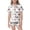 A-White425, variant on JAJAHO Girls Pajamas Set For Kids Halloween Satin Sleepwear Ghost Printed Short Sleeve Shirts And Shorts 2 Piece Set 2-13Y