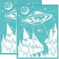 thumbnail image 2 of 2Pcs 8.6x11 Inch Spaceship Self-Adhesive Silk Screen Printing Stencil UFO Alien Silk Screen Stencil, 2 of 9