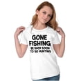 thumbnail image 4 of Funny Dad Gone Fishing Hunting Season Men's Graphic T Shirt Tees Brisco Brands S, 4 of 5