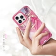 thumbnail image 4 of Allytechgroup for iPhone 17 Pro Case, 3 Layers Protection Slim Lightweight Shockproof Soft TPU & Hard Back Protective Bumper Cover Marble Shell, E, 4 of 5