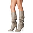 thumbnail image 2 of YDN Womens Classic Stiletto Thin Heel Knee High Boots Pointy Closed Pointy Toe Tall Boots Daily Office Dressy Causal Shoes Size 8.5 Gray, 2 of 4