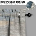 thumbnail image 3 of Gray Abstract Oil Painting Kitchen Curtains - Vintage Tier Cafe Curtains for Bathroom Living RV Rod Pocket Window Drapes 36 Inch 2 Panels Set 28"x36" Window Treatment Tiers, 3 of 4