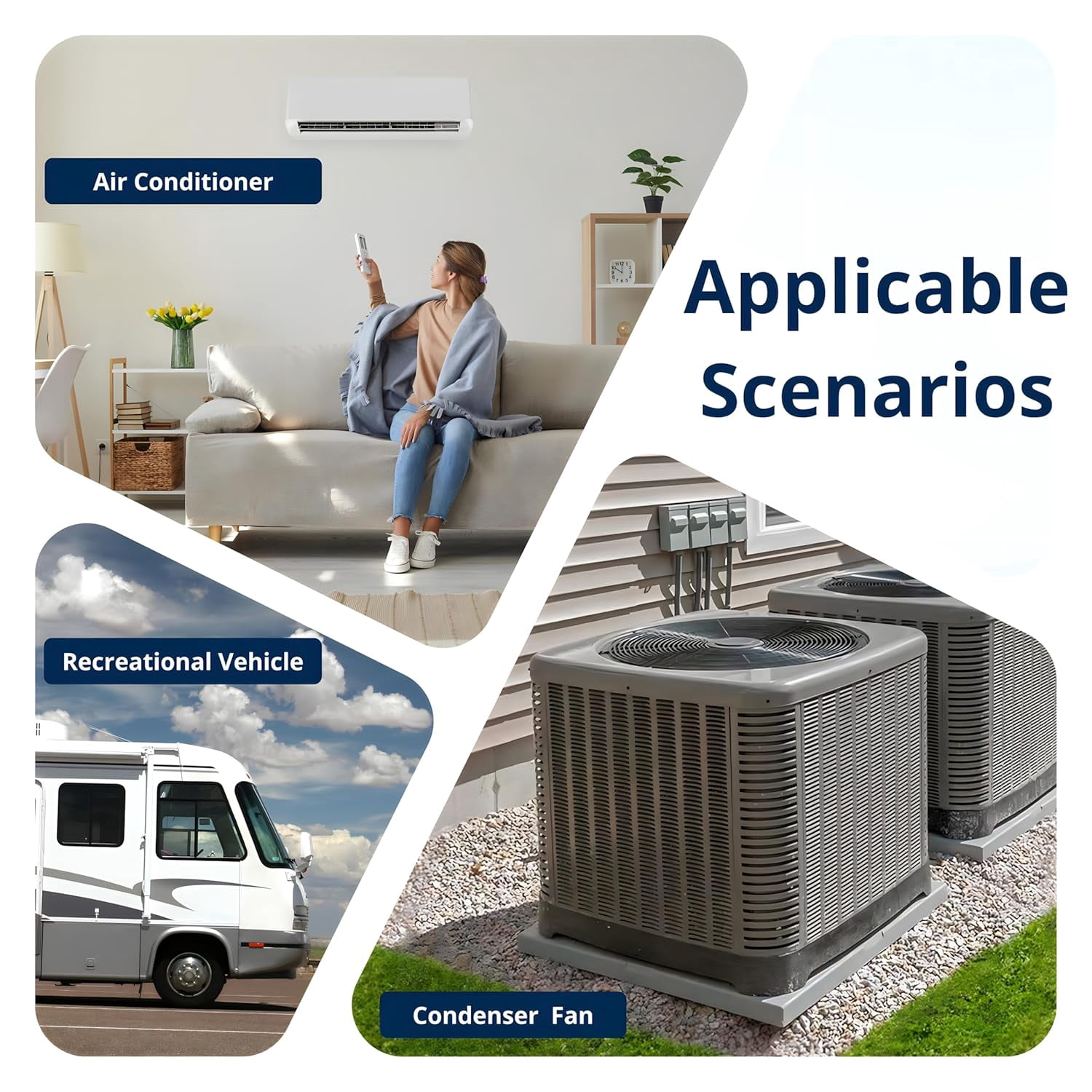 Buck 45+5uF 45/5 MFD ±6% CBB65B Dual Run Round Start Capacitor - Ideal for HVAC Systems, Air Conditioner Unit Fan Motor Start, Heat Pump, & Condenser Straight Cool Applications 370/440VAC 50/60Hz