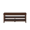 thumbnail image 3 of 48" Grooved Panel Sided Wood Coffee Table - Dark Walnut, 3 of 5