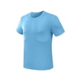 thumbnail image 2 of Felirenzacia Men's Quick Dry Breathable Athletic Performance Mesh T-Shirt Pullover Shirt Tee Top for Big Men Light Blue,S, 2 of 7