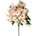 thumbnail image 2 of Torqee Premium Artificial Rose Bouquet,32cm Realistic Silk Flower Stems for Home Wedding Vase Centerpiece Floral Arrangement,Champagne, 2 of 5