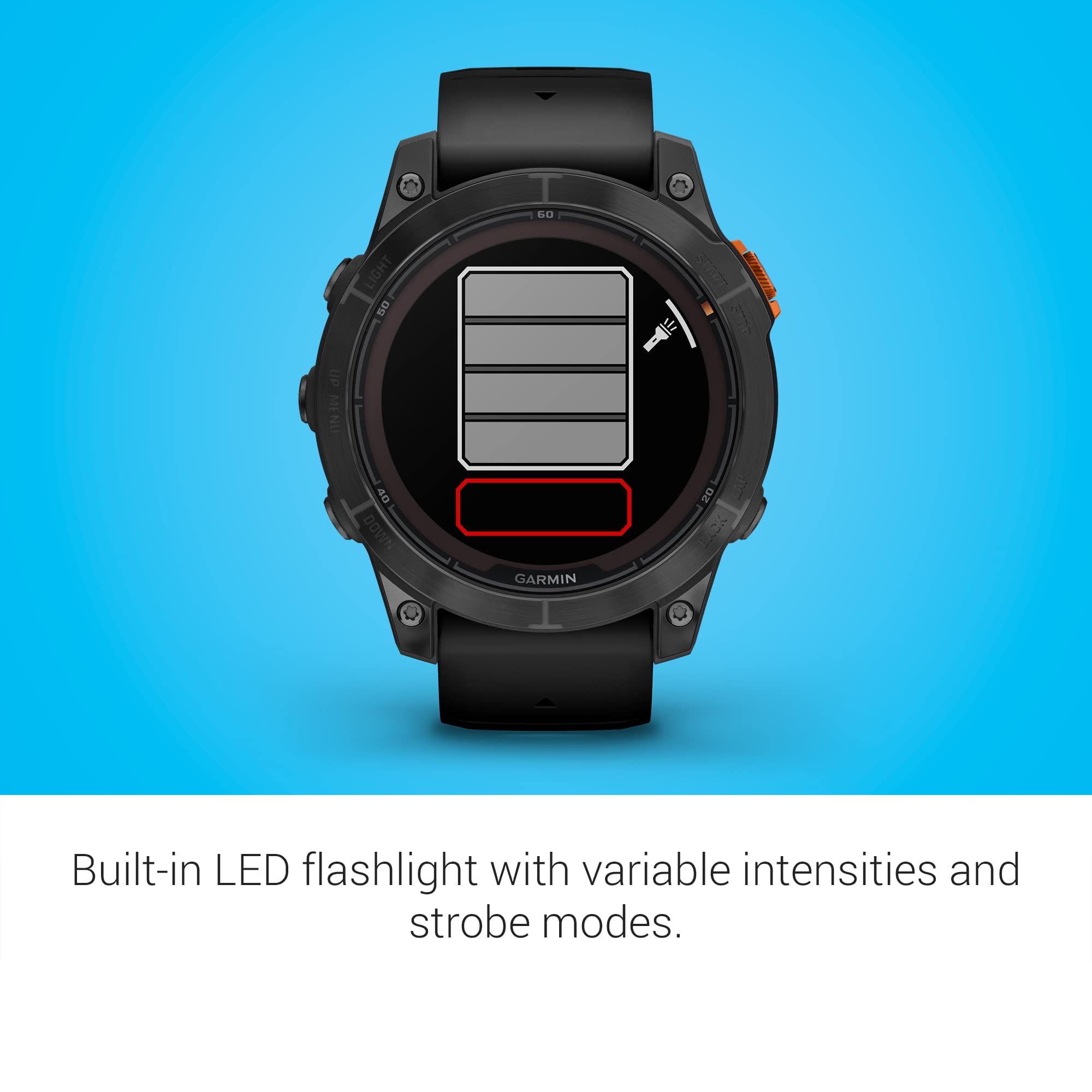 Garmin fēnix 7X Pro Sapphire Solar, Multisport GPS Smartwatch, Built-in  Flashlight, Solar Charging Capability, Fog Gray/Ember Orange