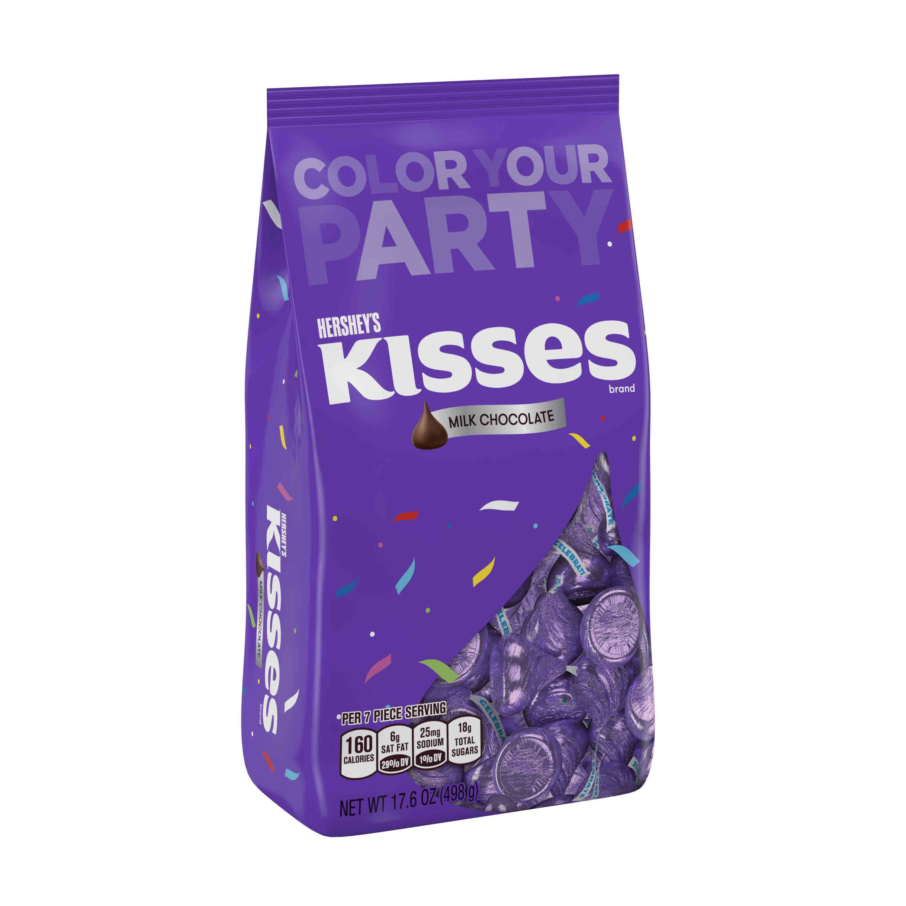 Hershey's Kisses Purple Foil Milk Chocolate Candy, 17.6 Oz. Walmart