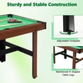 thumbnail image 7 of PRIJESSE 48" Billiards Table, Portable Pool Table, Billiard Table Set Includes Full Set of Balls, 2 Cues & Brush for Family Game Rooms, 7 of 7