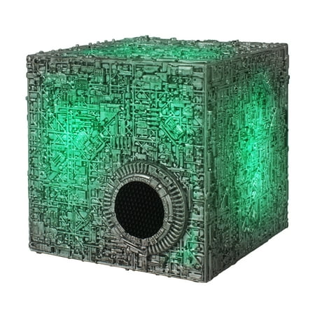 Star Trek Borg Cube Bluetooth Speaker with Green Illumination Sound Effects & Borg Quotes
