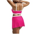 thumbnail image 6 of OSFVNOXV Womens Bikini Summer Swimwear Beachwear Color Blocked Yoga Bras Dressy Tankini Bottom Wrap Skirts Swimsuit Underwear, 6 of 6