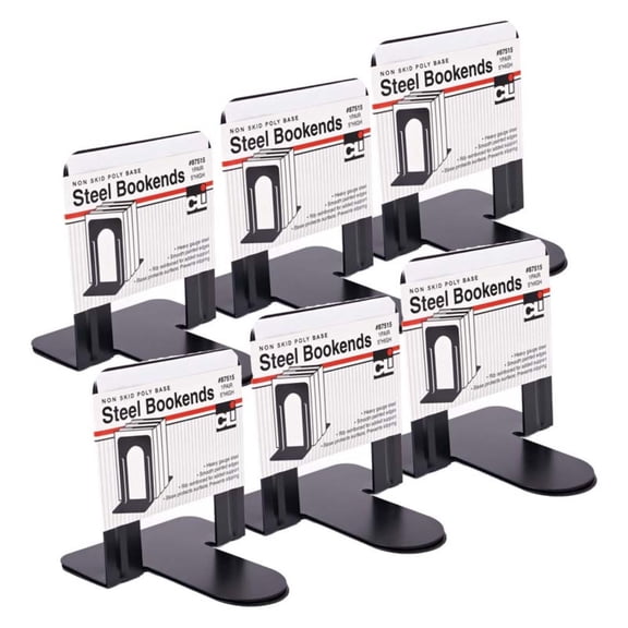 Bookends, 5" Height, Black, 2 Per Set, 6 Sets