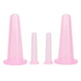 thumbnail image 1 of Juego de 4 ventosas de masaje de silicona líquida para uso doméstico en adultos, color rosa, 1 of 12