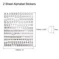 thumbnail image 2 of Alphabet Letters Number Stickers Foil Glitter Self Adhesive for Resin Mold Sign Scrapbooking Crafts Silver 2 Sheet, 2 of 6