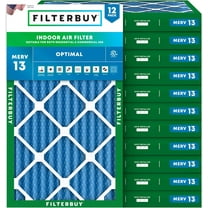 Filterbuy 10x20x2 MERV 13 Health Defense, Pleated HVAC AC Furnace Air Filters (12-Pack)