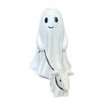thumbnail image 2 of Estatua de perro fantasma paseando de Halloween, adorno de resina, escultura espeluznante para entrada, patio, sala de estar, alféizar de ventana festivo sin flores, 2 of 9