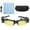 Yellow, variant on UsilkU Bluetooth 5.0 Sunglasses Open-Ear Headphones Solar Power Wireless Glasses Headset Stereo Earphone with Built-in Mic for Outdoor Sports, Transparent (Range: 32.8 ft / 10 m)