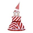 thumbnail image 4 of YiZYiF Girls Sleeveless Feather Mesh Splice Ballet Tutu Leotard Christmas Figure Skating Dance Dress Red 4, 4 of 7