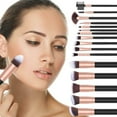 thumbnail image 3 of Professional Makeup Brush Kit Kabuki and Precise, 16 Piece Set Plus Elegant Pouch, 3 of 9