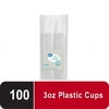 Great Value Bath Disposable Plastic Cups, 3 oz, White, 100 Count