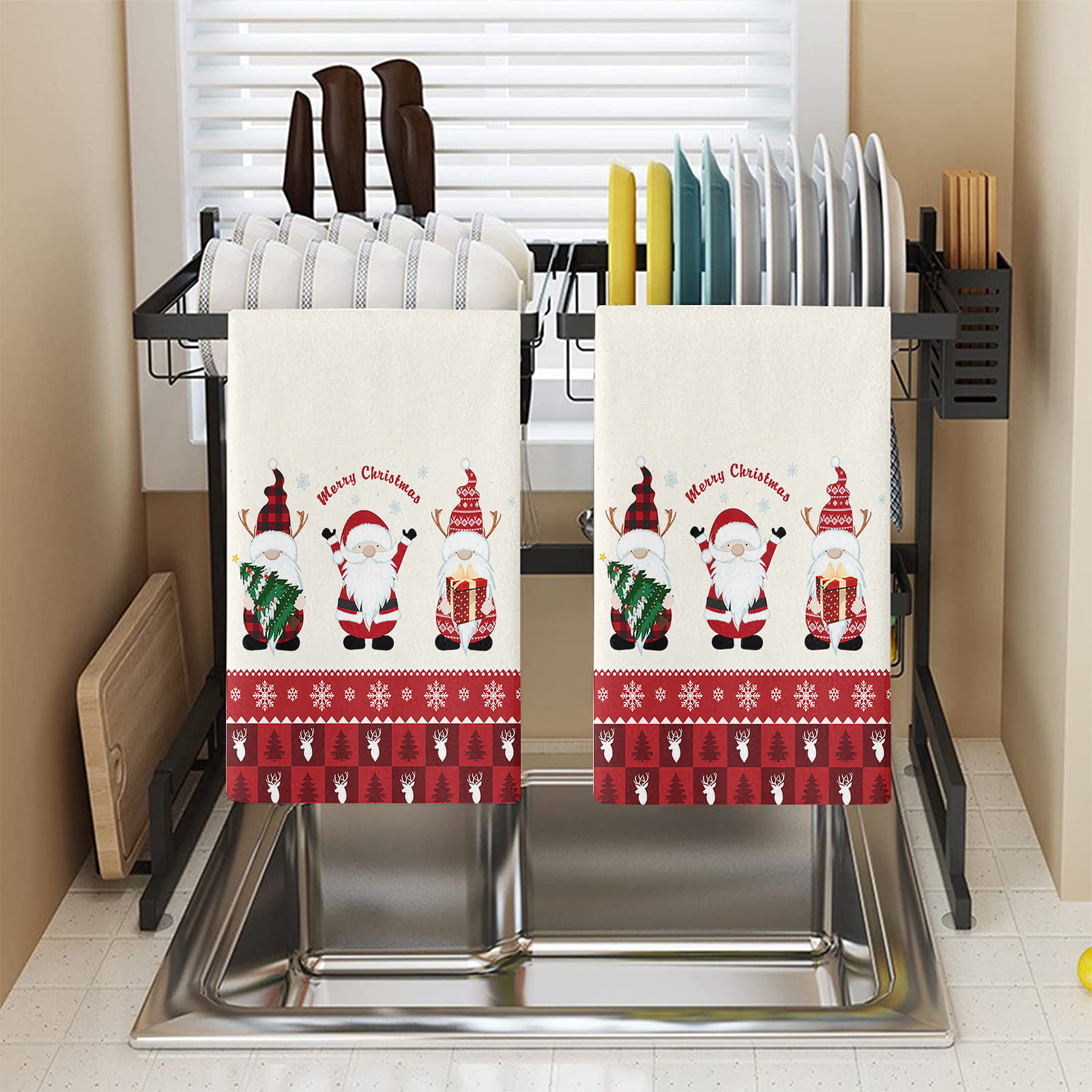  Kitchen Towels Dish Cloths 2 Pieces, Christmas Winter Grey  Snowman Looking at Magpie Squirrel Dish Towels Absorbent Kitchen Hand Towels,Farmhouse  Tea Towels Drying Cloth Towel for Kitchen,18x28 : Home & Kitchen