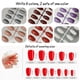thumbnail image 2 of 12 juegos de uñas postizas de longitud media, uñas postizas cortas para mujeres y niñas, 2 of 5