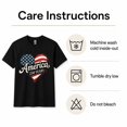 thumbnail image 5 of America 250 Years Patriotic Heart Graphic T-Shirt, Unisex Classic Fit, 180 GSM Cotton or Cotton-Poly, Front Print, 5 of 5