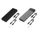 thumbnail image 4 of Cateissary Caja SSD Caja SATA M.2 a USB Adaptador HDD Disco duro de doble protocolo Caja de disco Reemplazo electrónico para OS Negro Estaciones de acoplamiento para portátiles Negro, 4 of 6