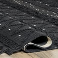 thumbnail image 3 of Rugs USA Chandy Textured Wool Area Rug, 3' 6" x 5' 6", Durden Black, 3 of 9