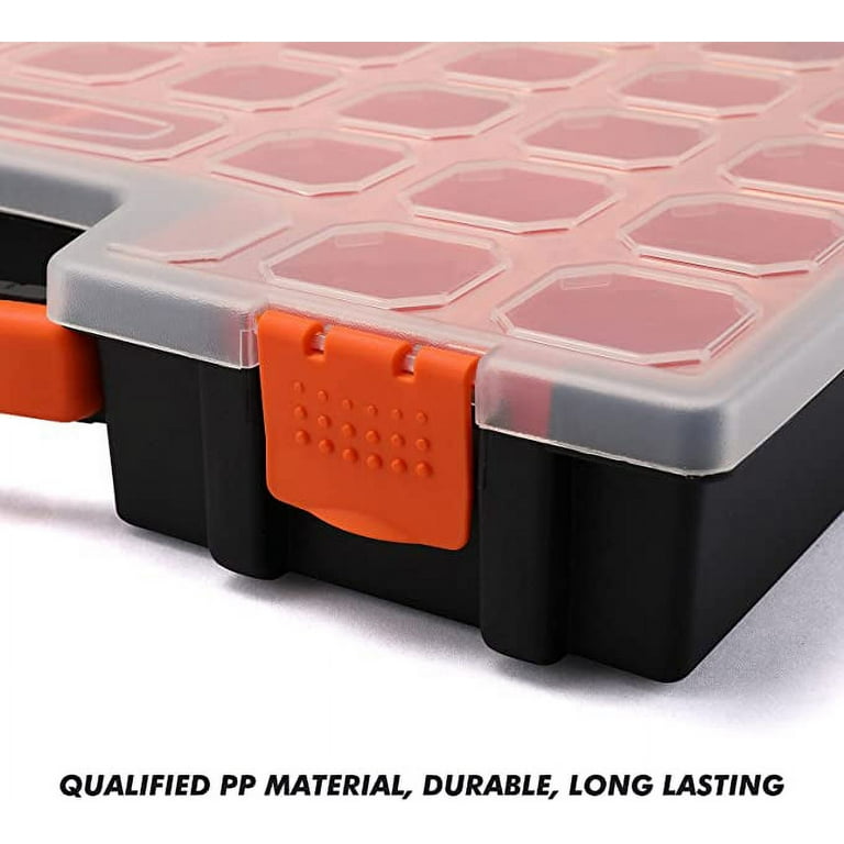 Portable Plastic Storage Box Multi Functional Double Compartment