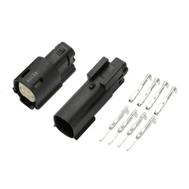 Unique Bargains 4 Pin Headlight Waterproof Connector Plug Male Female Wire Terminal Connector for Harley-Davidson 1 Set