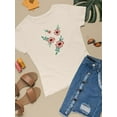 thumbnail image 3 of Vintage Flower Embroidery T-Shirt Women -Image by Shutterstock, Female Medium, 3 of 4