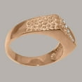thumbnail image 3 of LBG British Made 14k Rose Gold Cubic Zirconia Mens Engagement Ring - 33 size options - Size 9.25, 3 of 6