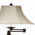 thumbnail image 4 of Swing Arm Metal Body Floor Lamp with Fabric Bell Shade, Bronze and Beige- Saltoro Sherpi, 4 of 5
