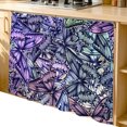 thumbnail image 2 of Purple Blue Teal Butterfly Cabinet Curtain 35"Wx35"L, Dustproof Under Sink Skirt with Self Adhesive Tape, Modern Abstract Art Cabinet Curtain Cover for Kitchen Sink, Bathroom Vanity, Laundry Room, 2 of 9