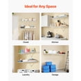 thumbnail image 6 of KFFKFF Wire Shelf Kit, 4 ft, Set of 2, Wall-Mounted Storage Shelves, Durable Carbon Steel Construction with Protective Coating, Floating Shelves for Closet, Bedroom, Living Room, Office, or Pantry, 6 of 9