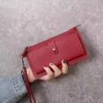 thumbnail image 3 of Cartera multifuncional de moda para mujer 2022 Nueva cartera larga de cuero PU con posición para múltiples tarjetas Cartera de estudiante con hebilla y cremallera, 3 of 4