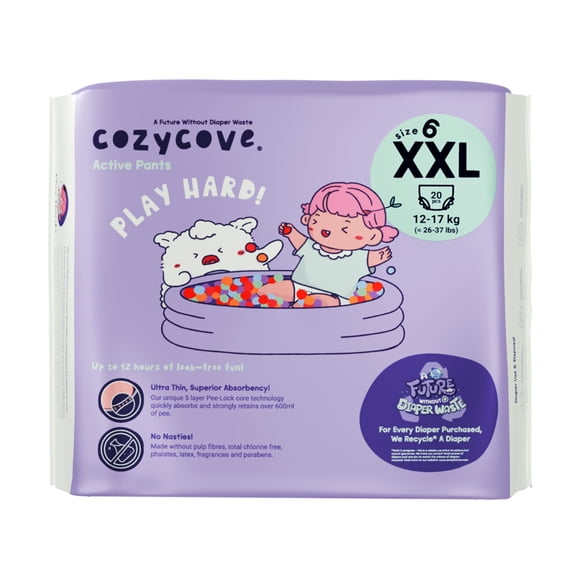 Pañales de entrenamiento cozycove talla 6 (12‑17 kg) 20 unidades