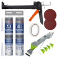 thumbnail image 1 of Kit de herramientas para calafateo AIBGALE con pistola para sellador de silicona 2 x 300 ml, 1 of 6