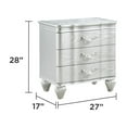 thumbnail image 2 of Bedroom 3 Nightstand In Silver Finish - Elegant And Practical, 2 of 2