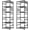 17.7”w×11.8”d ×72.2”h, variant on 2-Set Wire Shelving with Hooks, 3-Tier Storage Shelves Save Space Shelving Unit Organizer X-Shaped Crossbar, Pantry Shelves for Laundry,Office and Bathroom 23.6" W x 13.8" D x 30.9" H