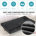 thumbnail image 2 of SHANNA Stretch Futon Covers Armless Sofa Bed Cover for Sofa Length 70.9-82.7 Inches (Dark Gray), 2 of 13