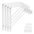 thumbnail image 1 of Soportes para barra de armario APOCHON Heavy Duty, paquete de 4, color blanco, 1 of 7
