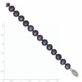 thumbnail image 2 of Primal Silver Sterling Silver Rhodium-plated 8-9mm Black Freshwater Cultured Pearl Bracelet, 2 of 4