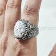 thumbnail image 6 of Dendritic Opal Mans Ring, Natural Dendrite Opal Ring, Silver Jewelry, 925 Silver Ring, Birthday Gift, Heavy Mens Ring, Arabic Design, Ottoman Style Ring, Christmas, Turkey Mens Signet Ring, 6 of 7