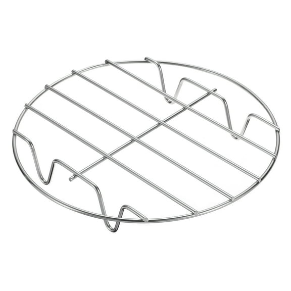 Uxcell Round Cooking Rack 7.1" Dia Stainless Steel 1.2" Tall for Cooking, Silver